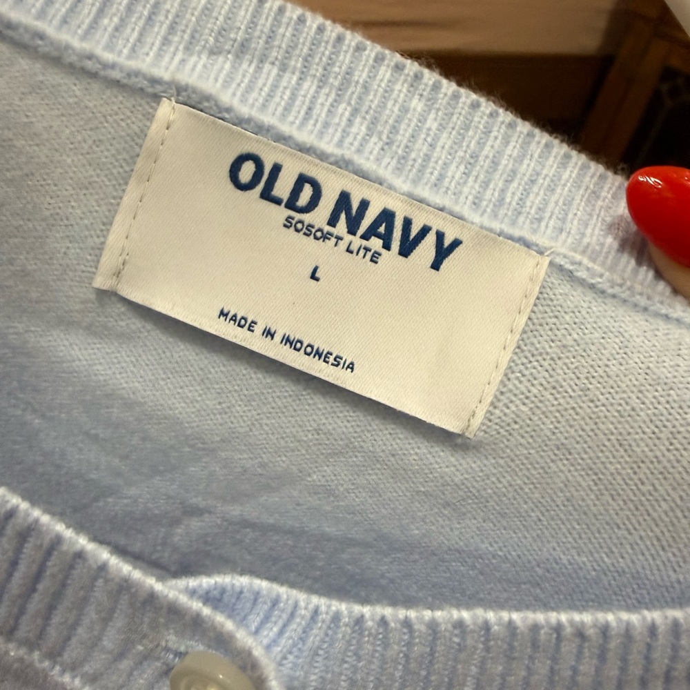 Old Navy Women's Light Blue Cardigan - Picture 2 of 3